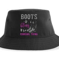 Funny Cowgirl Boots Bling Western Horse Lovers Cute Love Country Life Sustainable Bucket Hat