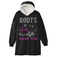 Funny Cowgirl Boots Bling Western Horse Lovers Cute Love Country Life Hooded Wearable Blanket