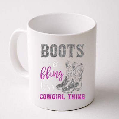 Funny Cowgirl Boots Bling Western Horse Lovers Cute Love Country Life Coffee Mug