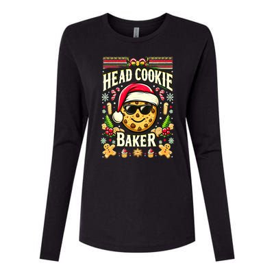 Funny Christmas Baking Festive Xmas Quote Head Cookie Baker Gift Womens Cotton Relaxed Long Sleeve T-Shirt