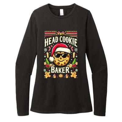 Funny Christmas Baking Festive Xmas Quote Head Cookie Baker Gift Womens CVC Long Sleeve Shirt