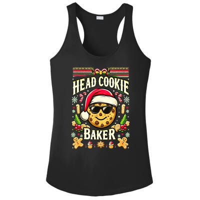 Funny Christmas Baking Festive Xmas Quote Head Cookie Baker Gift Ladies PosiCharge Competitor Racerback Tank