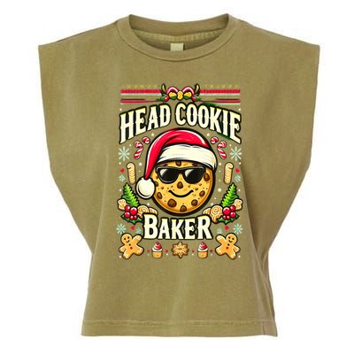 Funny Christmas Baking Festive Xmas Quote Head Cookie Baker Gift Garment-Dyed Women's Muscle Tee