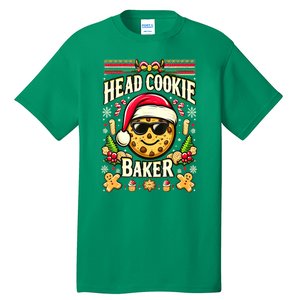 Funny Christmas Baking Festive Xmas Quote Head Cookie Baker Gift Tall T-Shirt