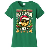 Funny Christmas Baking Festive Xmas Quote Head Cookie Baker Gift Women's T-Shirt