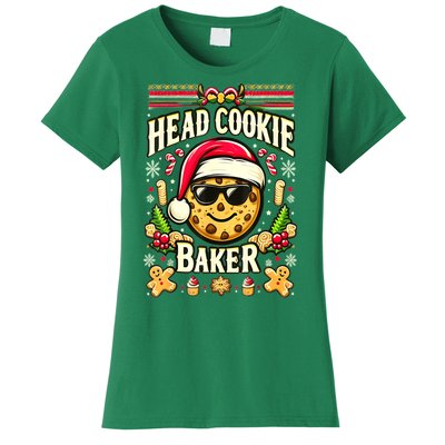 Funny Christmas Baking Festive Xmas Quote Head Cookie Baker Gift Women's T-Shirt