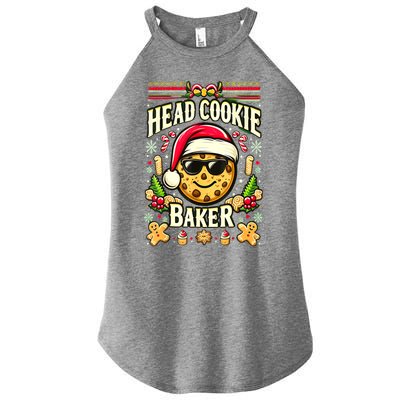 Funny Christmas Baking Festive Xmas Quote Head Cookie Baker Gift Women's Perfect Tri Rocker Tank