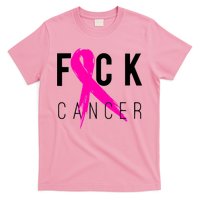 Fuck Cancer Breast Cancer Awareness Retro Distressed T-Shirt