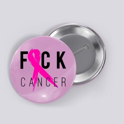 Fuck Cancer Breast Cancer Awareness Retro Distressed Button
