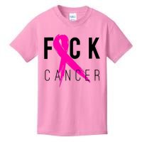 Fuck Cancer Breast Cancer Awareness Retro Distressed Kids T-Shirt