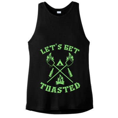 Funny Camping Beer Er Camper Lets Get Toasted Great Gift Ladies PosiCharge Tri-Blend Wicking Tank