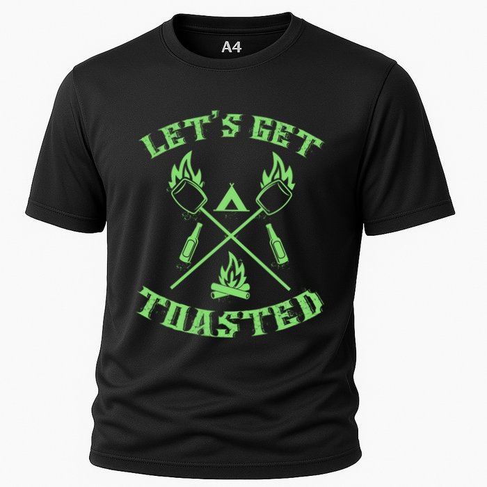 Funny Camping Beer Er Camper Lets Get Toasted Great Gift Cooling Performance Crew T-Shirt
