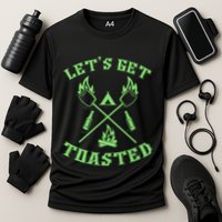 Funny Camping Beer Er Camper Lets Get Toasted Great Gift Cooling Performance Crew T-Shirt