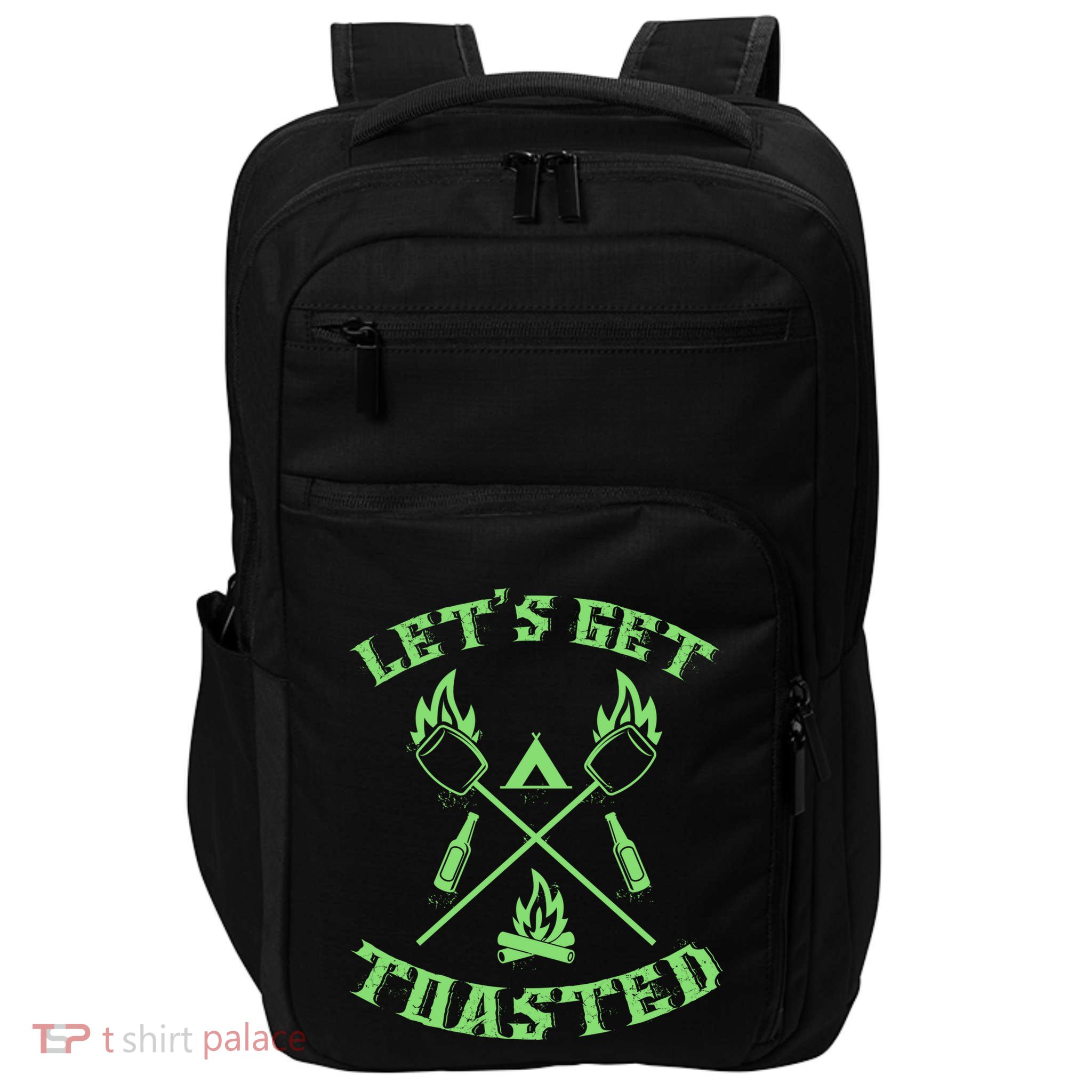 Funny Camping Beer Er Camper Lets Get Toasted Great Gift Impact Tech Backpack