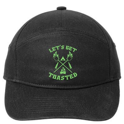 Funny Camping Beer Er Camper Lets Get Toasted Great Gift 7-Panel Snapback Hat