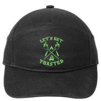 Funny Camping Beer Er Camper Lets Get Toasted Great Gift 7-Panel Snapback Hat