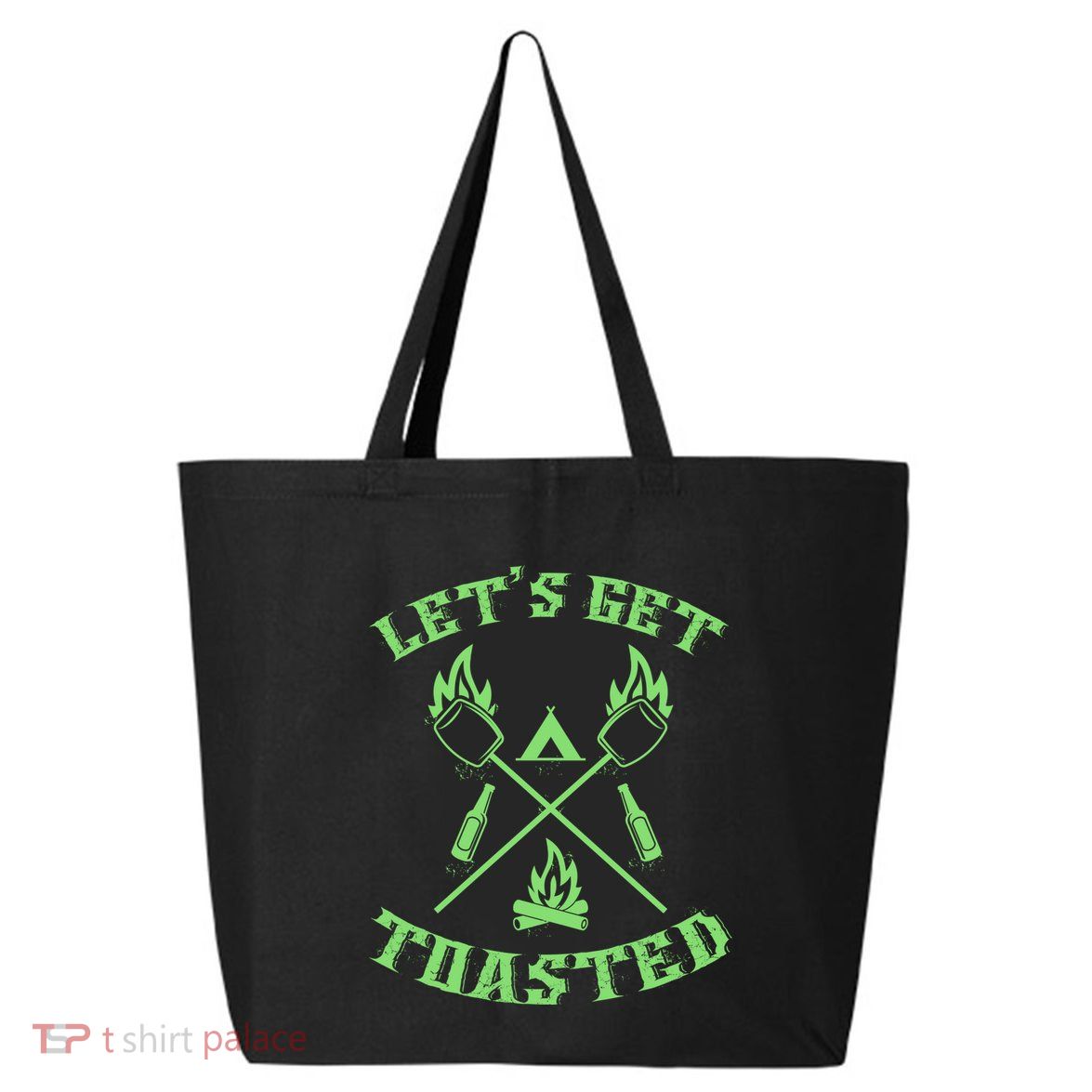 Funny Camping Beer Er Camper Lets Get Toasted Great Gift 25L Jumbo Tote