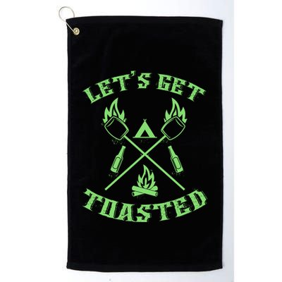 Funny Camping Beer Er Camper Lets Get Toasted Great Gift Golf Towel