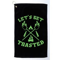 Funny Camping Beer Er Camper Lets Get Toasted Great Gift Golf Towel