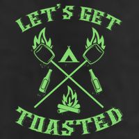 Funny Camping Beer Er Camper Lets Get Toasted Great Gift Golf Towel