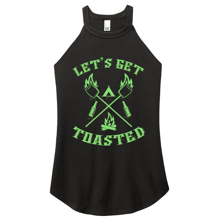 Funny Camping Beer Er Camper Lets Get Toasted Great Gift Women's Perfect Tri Rocker Tank