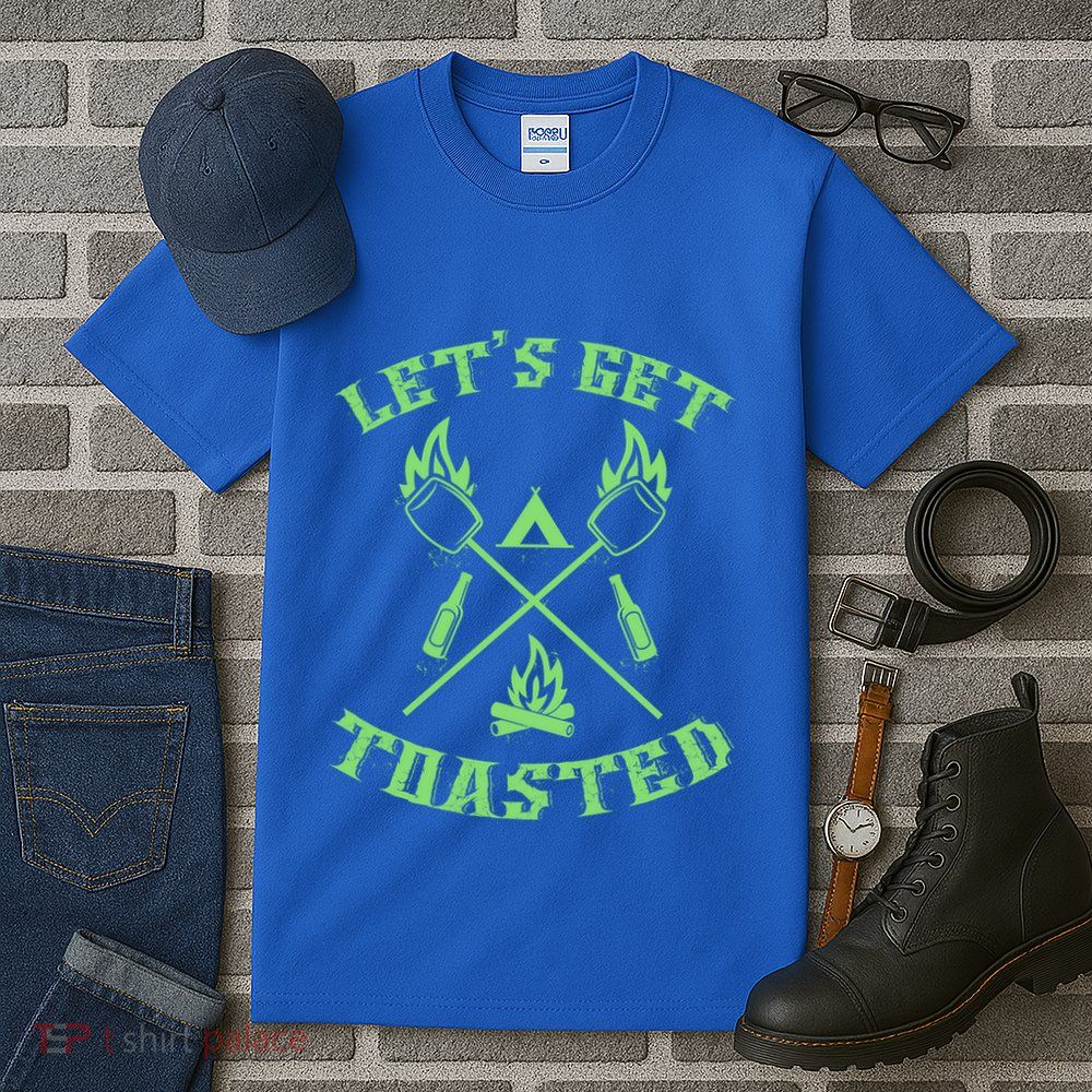 Funny Camping Beer Er Camper Lets Get Toasted Great Gift Tall T-Shirt