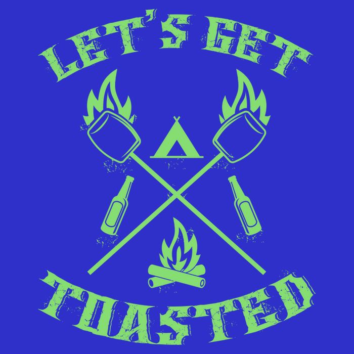 Funny Camping Beer Er Camper Lets Get Toasted Great Gift Button