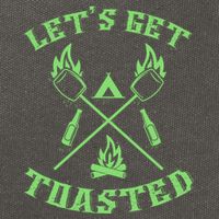 Funny Camping Beer Er Camper Lets Get Toasted Great Gift Cotton Canvas Backpack