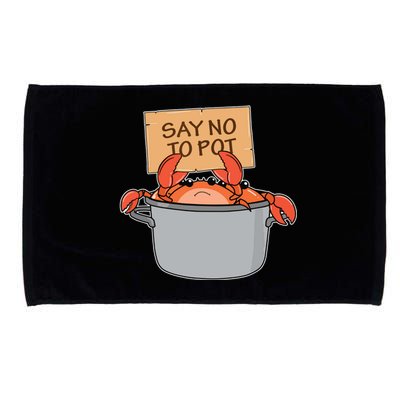 Funny Crab Boil Gift Seafood Say No To Pot Microfiber Hand Towel