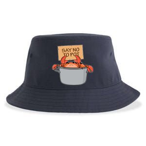 Funny Crab Boil Gift Seafood Say No To Pot Sustainable Bucket Hat