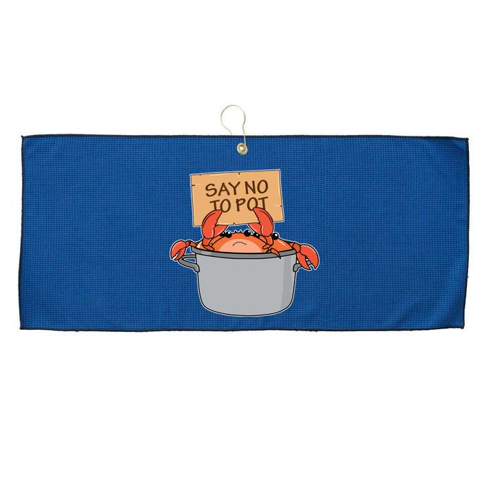 Funny Crab Boil Gift Seafood Say No To Pot Large Microfiber Waffle Golf Towel