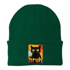 Funny Cat Bruh For Teens Meme Graphic Knit Cap Winter Beanie