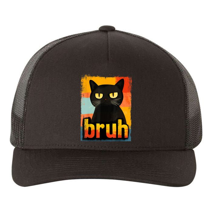 Funny Cat Bruh For Teens Meme Graphic Yupoong Adult 5-Panel Trucker Hat