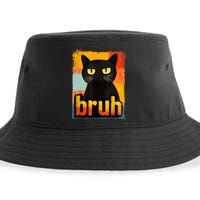 Funny Cat Bruh For Teens Meme Graphic Sustainable Bucket Hat