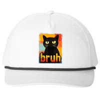 Funny Cat Bruh For Teens Meme Graphic Snapback Five-Panel Rope Hat