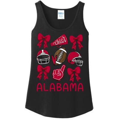 Football Coquette Bow Alabama Ladies Essential Tank