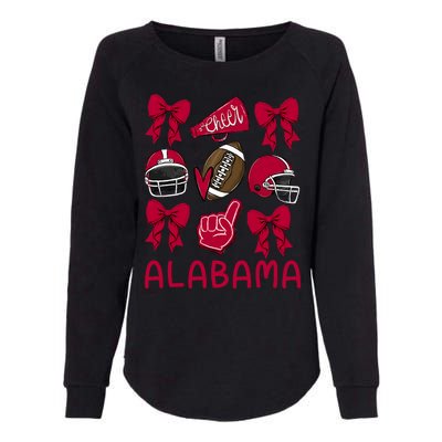 Football Coquette Bow Alabama Womens California Wash Sweatshirt