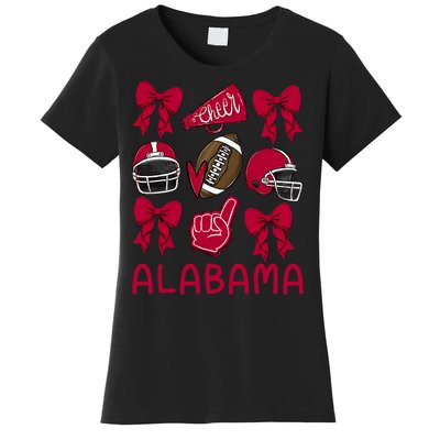 Football Coquette Bow Alabama Women's T-Shirt