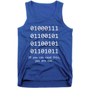 Funny Computer Binary Code Programmer Developer Geek Gift Tank Top