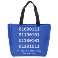 Funny Computer Binary Code Programmer Developer Geek Gift Zip Tote Bag