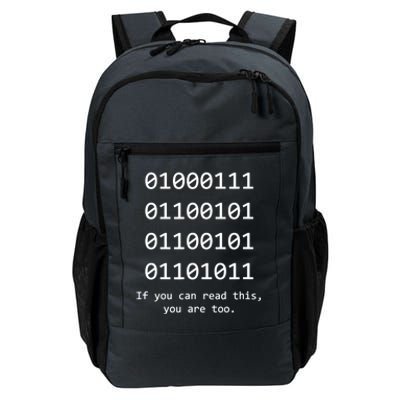 Funny Computer Binary Code Programmer Developer Geek Gift Daily Commute Backpack