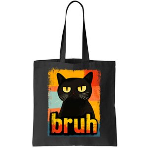 Funny Cat Bruh Meme Graphic Tote Bag