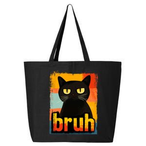 Funny Cat Bruh Meme Graphic 25L Jumbo Tote