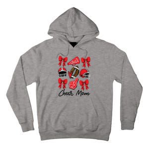 Football Coquette Bow Cheer Mom Red Tall Hoodie