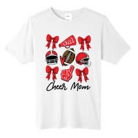 Football Coquette Bow Cheer Mom Red Tall Fusion ChromaSoft Performance T-Shirt