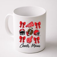 Football Coquette Bow Cheer Mom Red Coffee Mug