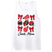 Football Coquette Bow Cheer Mom Red PosiCharge Competitor Tank