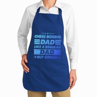 Funny Chess Boxing Dad Like A Regular Dad But Cooler Gift Full-Length Apron With Pockets