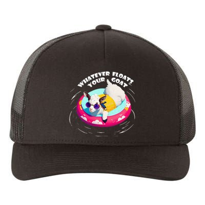 Funny Cute Baby Goat Whatever Floats Your Goat Yupoong Adult 5-Panel Trucker Hat