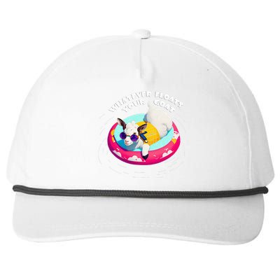 Funny Cute Baby Goat Whatever Floats Your Goat Snapback Five-Panel Rope Hat